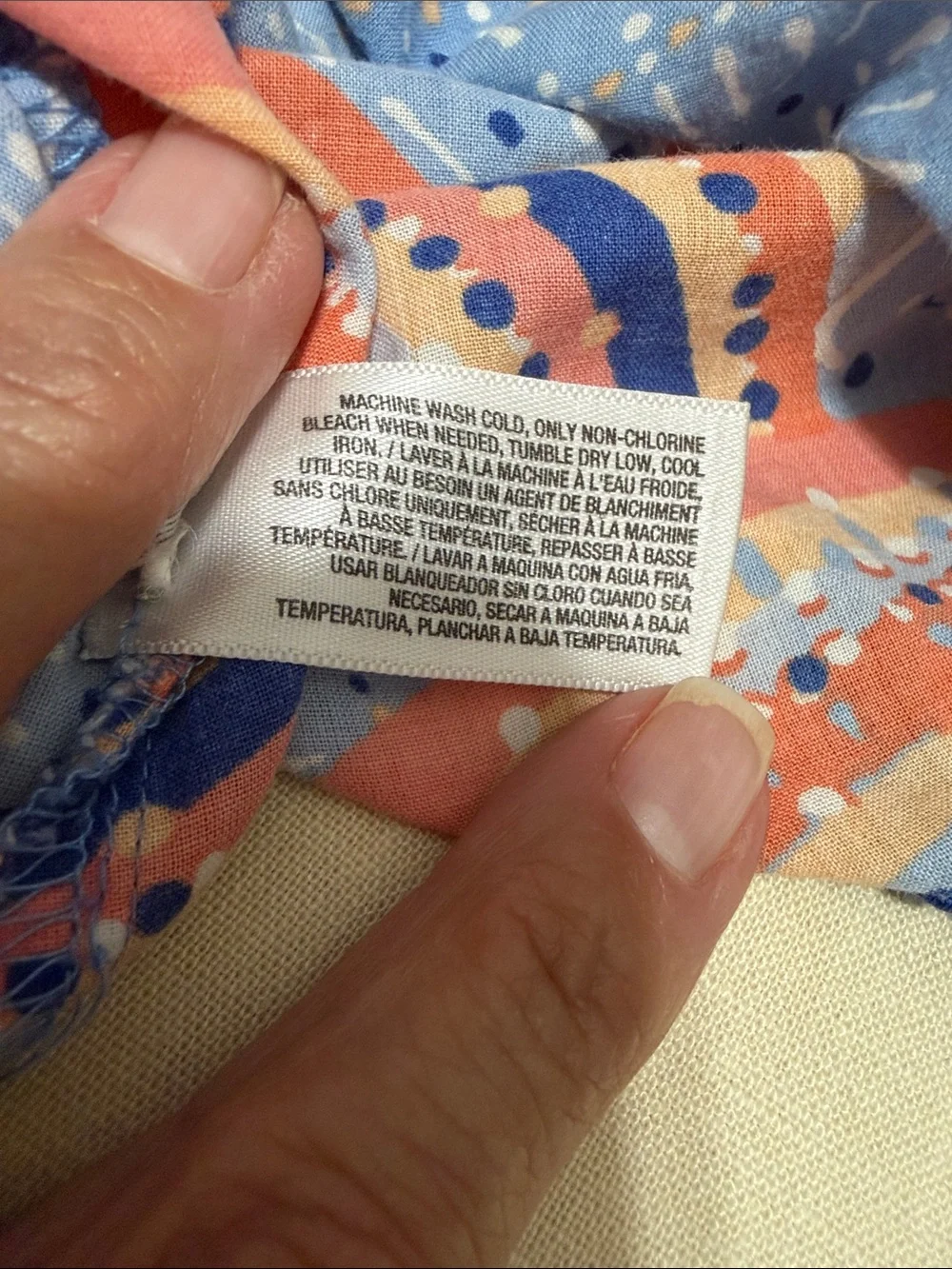 Old Navy Blue Multicolor Arc-Print Sundress with Smocking & Brick Brack Trim, 4T